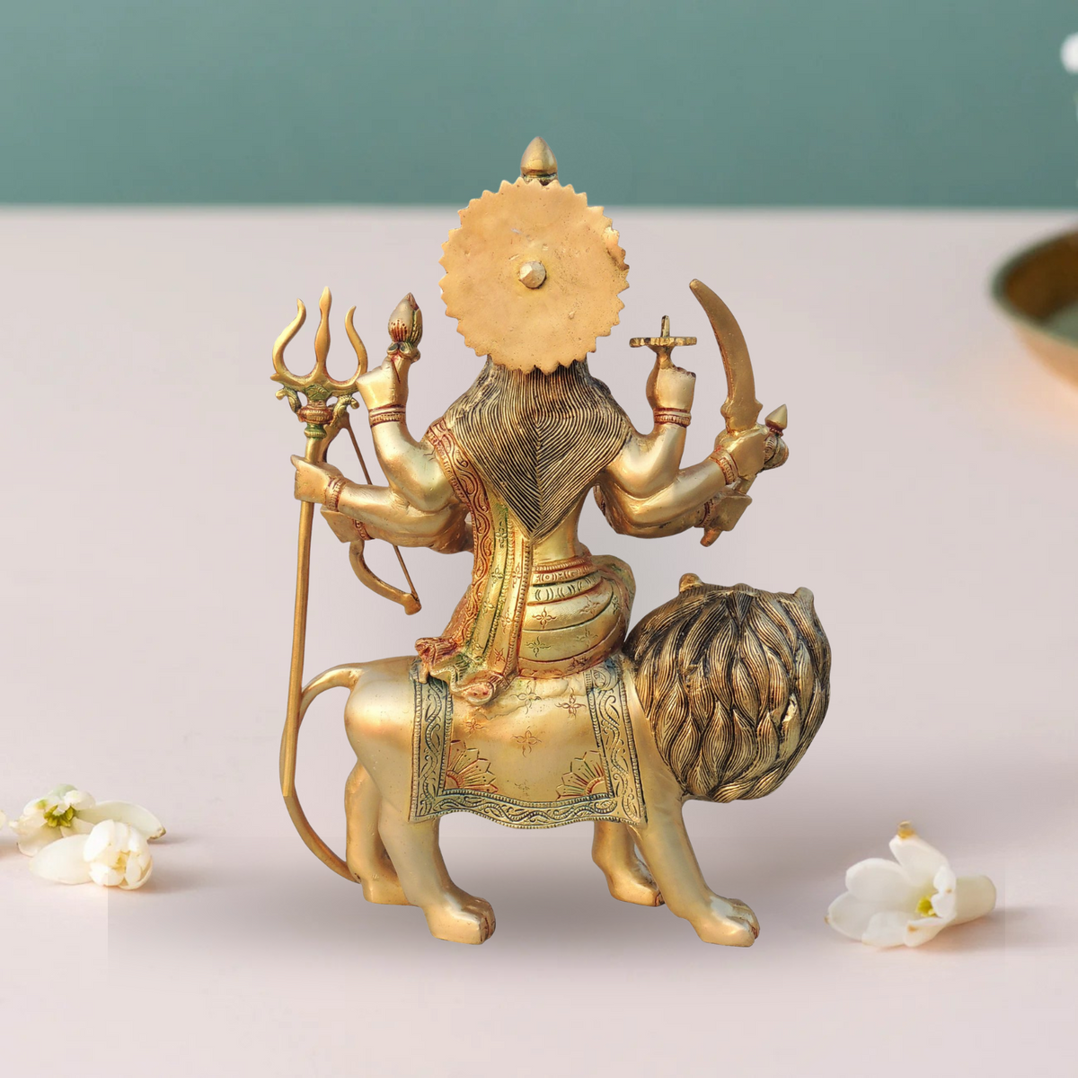 Brass Goddess Durga Superfine Idol 13.12Kg - PUSHMYCART
