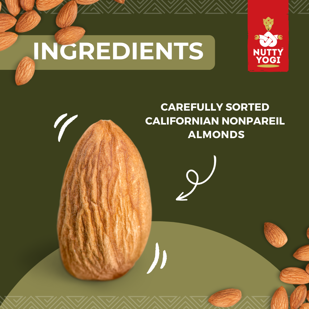 Nutty Yogi California Almonds 1.2kgs Jar