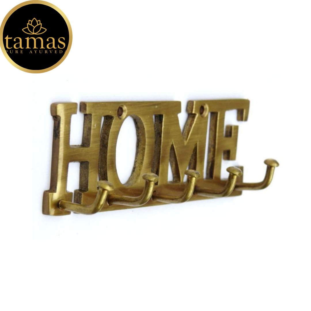 Tamas Brass Home Font Key Holder (Brown) - PUSHMYCART