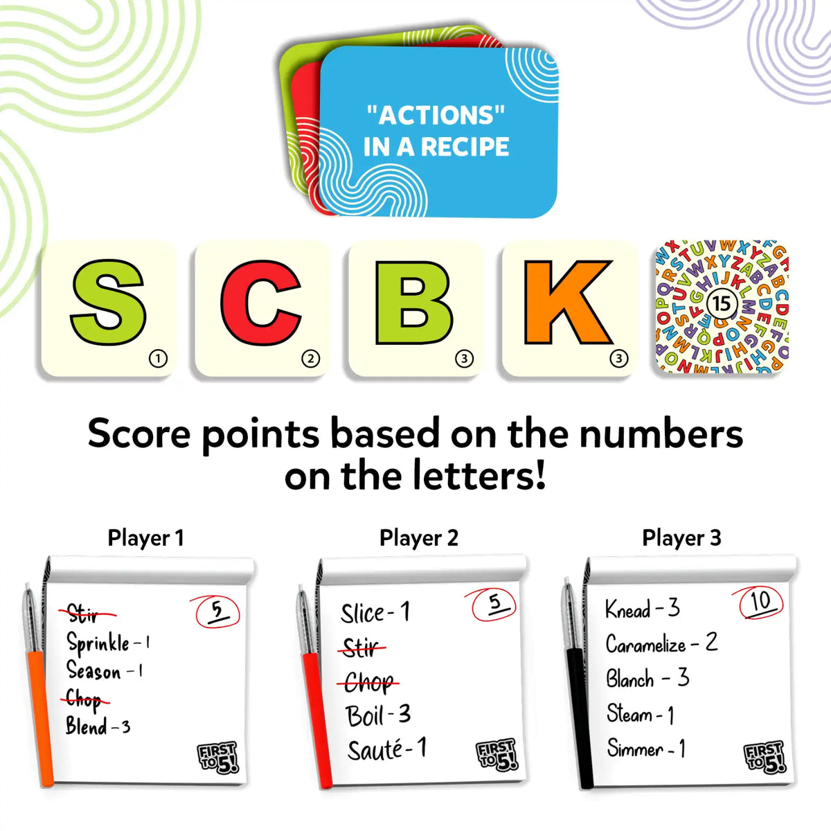Skillmatics First to 5 Quick Category Game with a Twist Ages 8 and Up