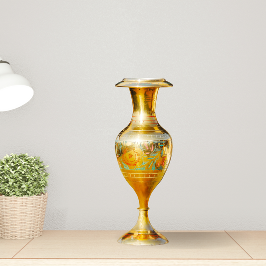 Brass Home And Garden Flower Pot 0.31Kg - PUSHMYCART