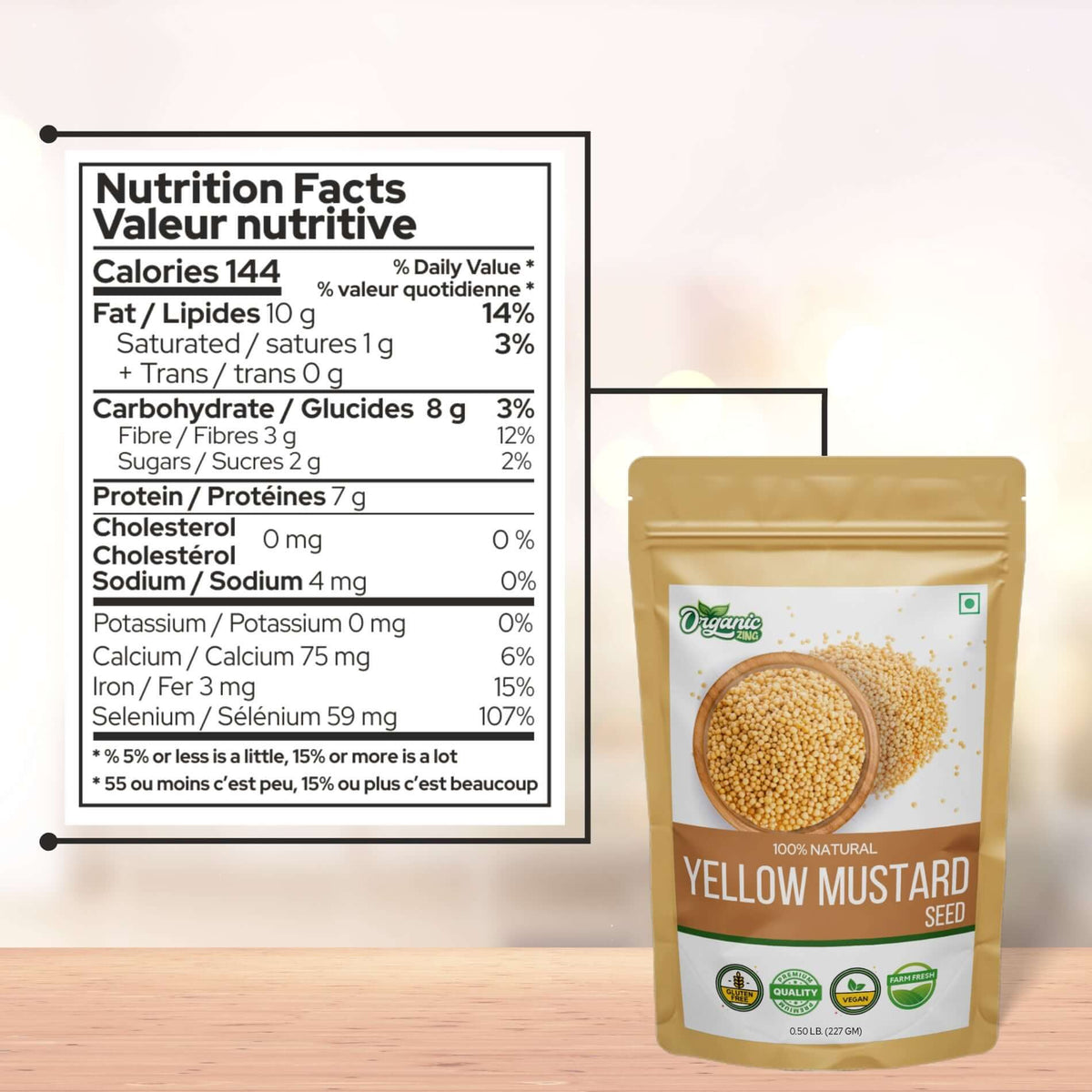 Organic Zing Yellow Mustard Seeds