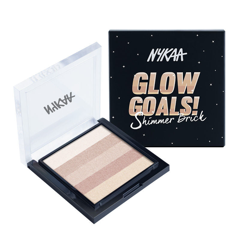 Nykaa Glow Goals! Shimmer Brick Highlighter Palette (7.5gm) - PUSHMYCART