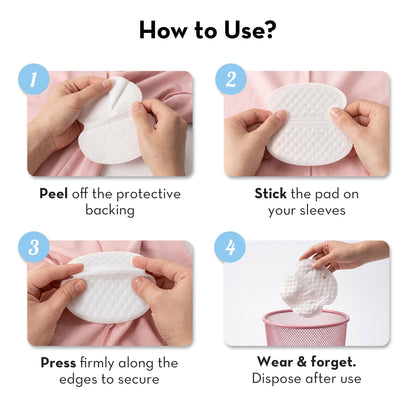 Plush Underarm Sweat Pads Pack of 20