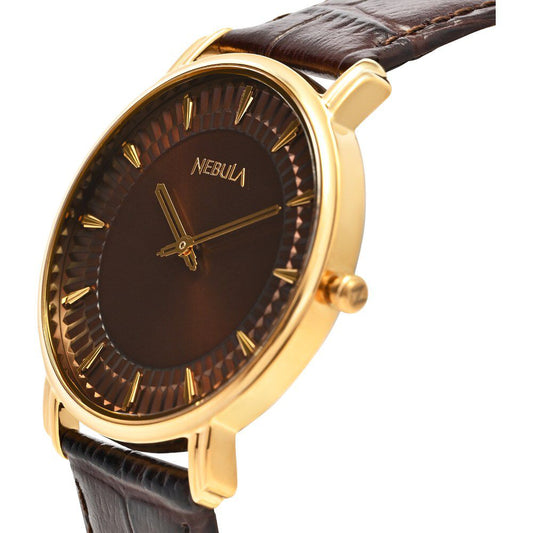 Titan Nebula Art Deco 18k Gold Analog Watch for Men