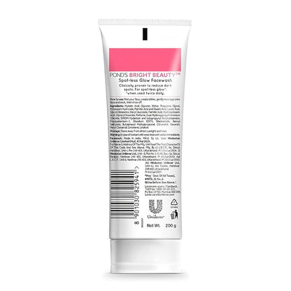 ponds bright beauty spot less glow facewash with vitamins for all skin types 100 gm