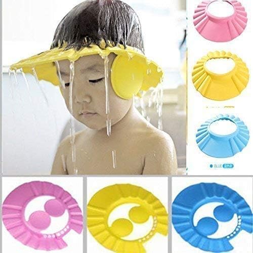 Jankylabh Soft Adjustable Visor Hat - Safe Shampoo Shower Bathing Protection Cap for Toddlers - PUSHMYCART