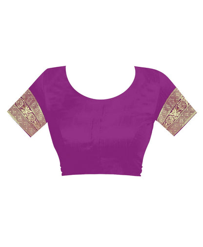 VasthrlayPurple Traditional Saree for wedding and party wear styling
