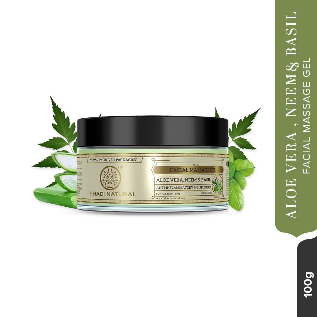 Khadi Herbal Ayurvedic Aloevera Neem And Basil F. Mass.Gel - PUSHMYCART