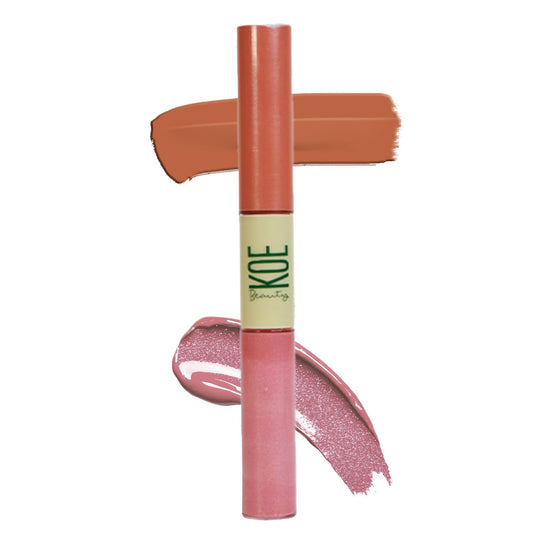 KOE BEAUTY Double Dip | Pink Spice And Jelly | Warm Rosy Pink Matte Lipstick