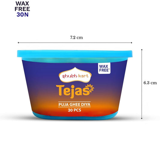 Shubhkart Tejas Ghee Diya Wicks Ready to Light Wax Free
