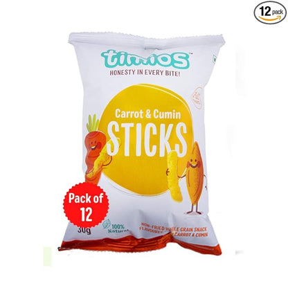 Timios Carrot and Cumin Sticks - PUSHMYCART