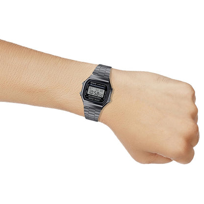 Casio Vintage Series Digital Black Dial Unisexs Watch-A168WGG-1ADF