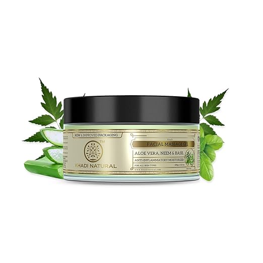 Khadi Herbal Ayurvedic Aloevera Neem And Basil F. Mass.Gel - PUSHMYCART