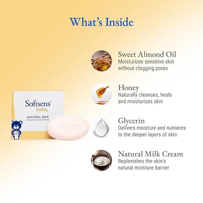 Softsens Baby Natural Bar Soap - PUSHMYCART