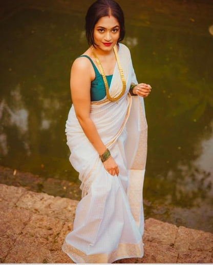 Vasthrlay Kanjivaram Classic Saree with decorative traditional design