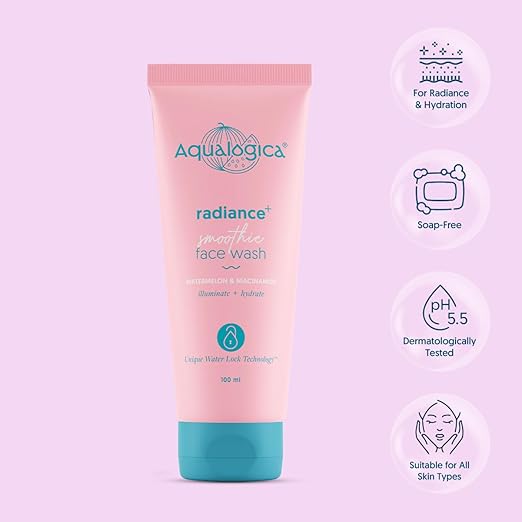Aqualogica Radiance+ Smoothie Face Wash with Watermelon & Niacinamide for Clear & Oil Free Skin 100ml