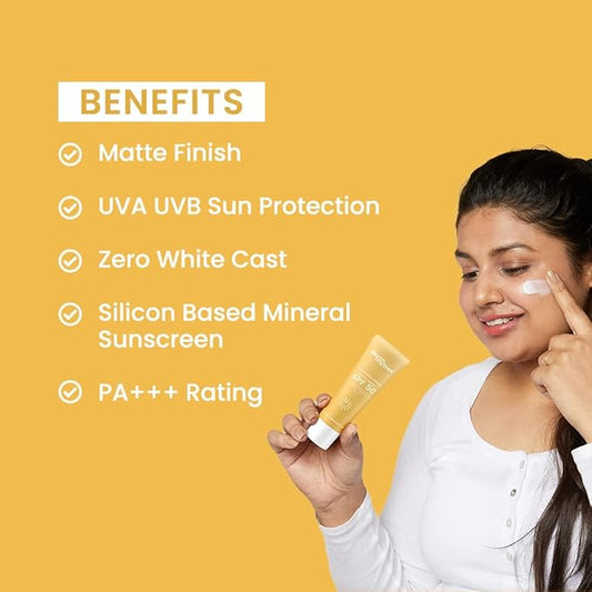 Earth Rhythm Matte Mineral Sunscreen SPF 50 with 9% Zinc Oxide PA+++ - PUSHMYCART