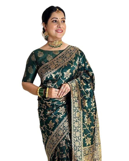 Vasthrlay Classic Kanjivaram Traditional Saree for festive ethnic occasions