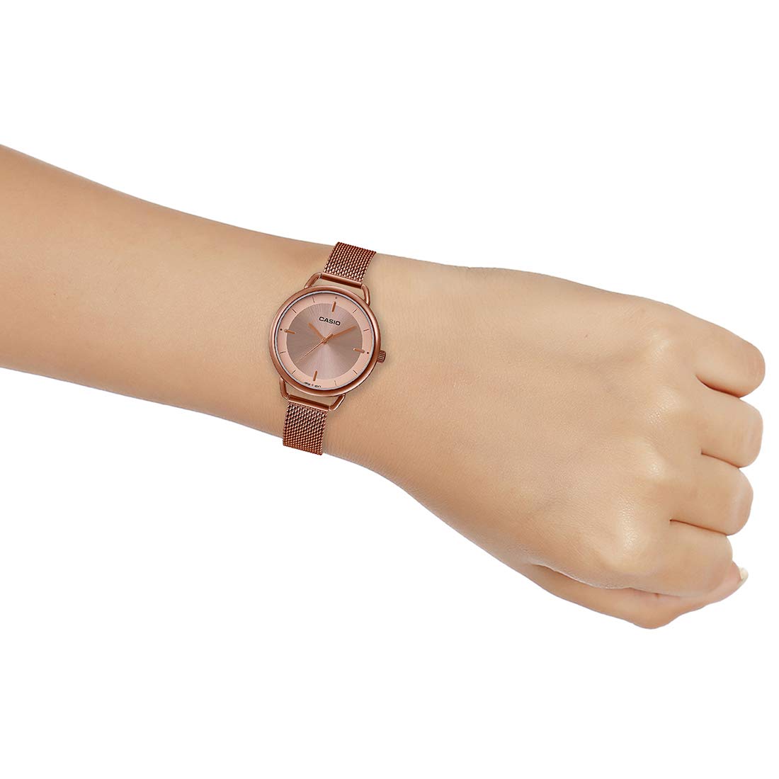Casio Analog Rose Gold Dial Womens Watch - LTP-E413MR-9ADF (A1799)