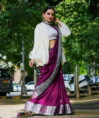 Vasthrlay Traditional Saree in Classic with refined banarasi ethnic appeal