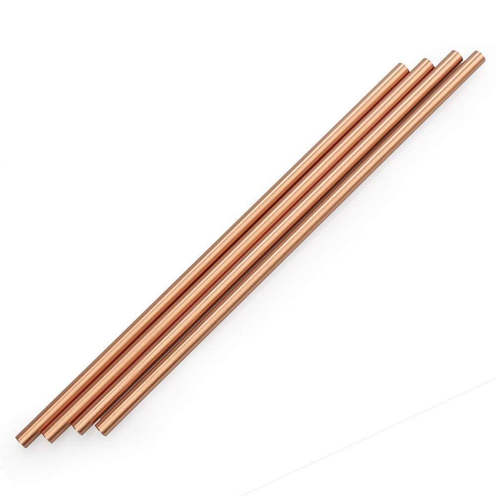 AIA India Pure Copper Plain Drinking Straws 8 Inch