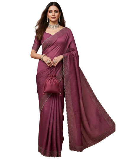 Vasthrlay Classic Chiffon Traditional Saree for festive ethnic occasions