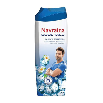 Navratna Cool Mint Fresh Talc Powder - PUSHMYCART