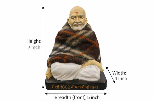 Mitti Ghar Decor Neem Karoli Baba Idol 7 Inch