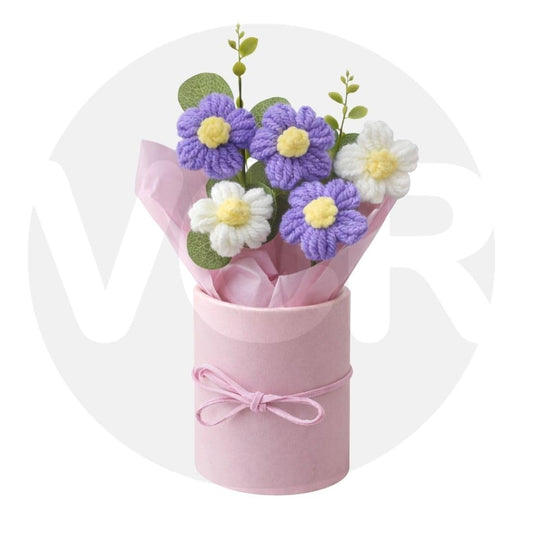 Handmade Light Purple Crochet Bouquet- Pack of 1 - image 2