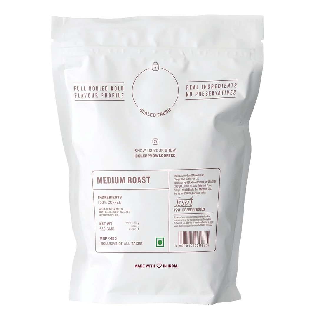 ground coffee hazelnut