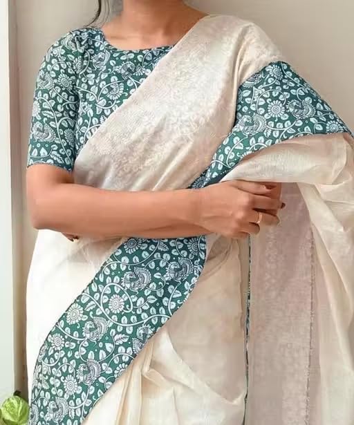 Vasthrlay Traditional Saree in Off White with refined ethnic appeal