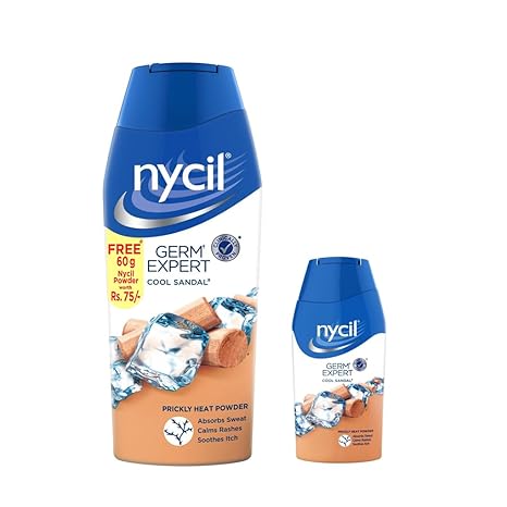 Nycil Cool Sandal Prickly Heat Talcum Powder - PUSHMYCART