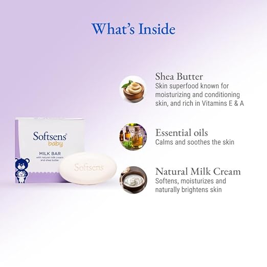 Softsens Baby Milk Bar Soap - PUSHMYCART