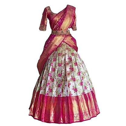 Fabric texture and sheen of the Kanjivaram silk