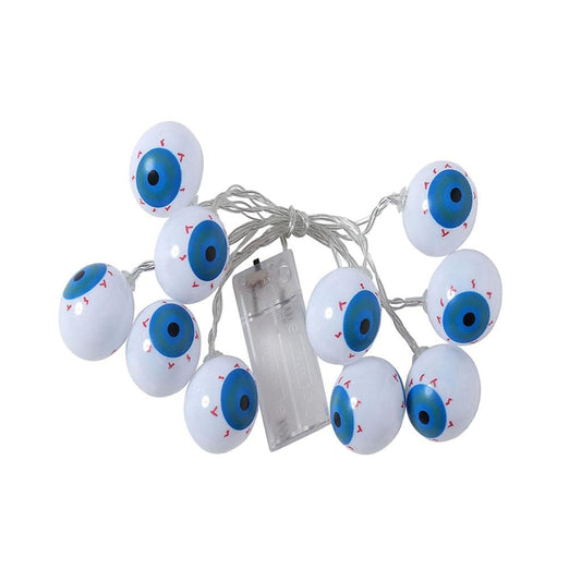 HEAVENGLOW 10 LED Halloween Eyeball String Lights Battery Operated Warm White