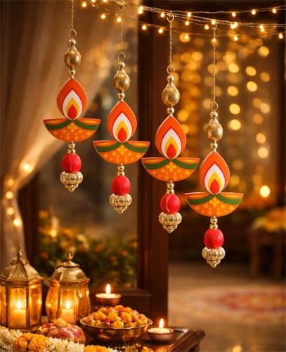 Diya Design Wall Hanging Set of 6