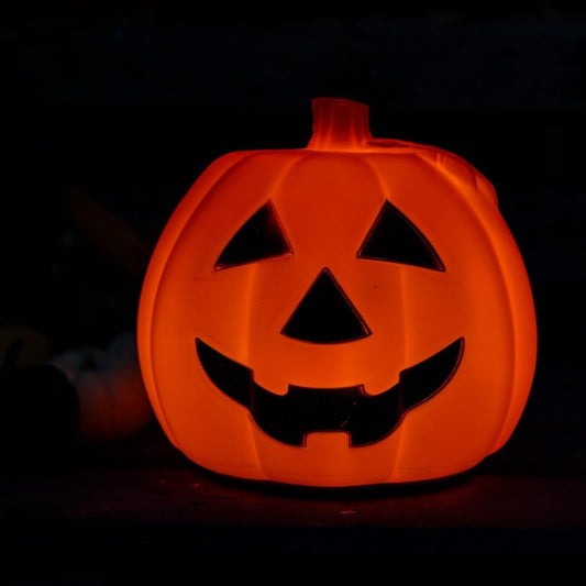 Wanna Party Jack O Lantern Large Pumpkin Centerpiece Halloween Tabletop Decoration