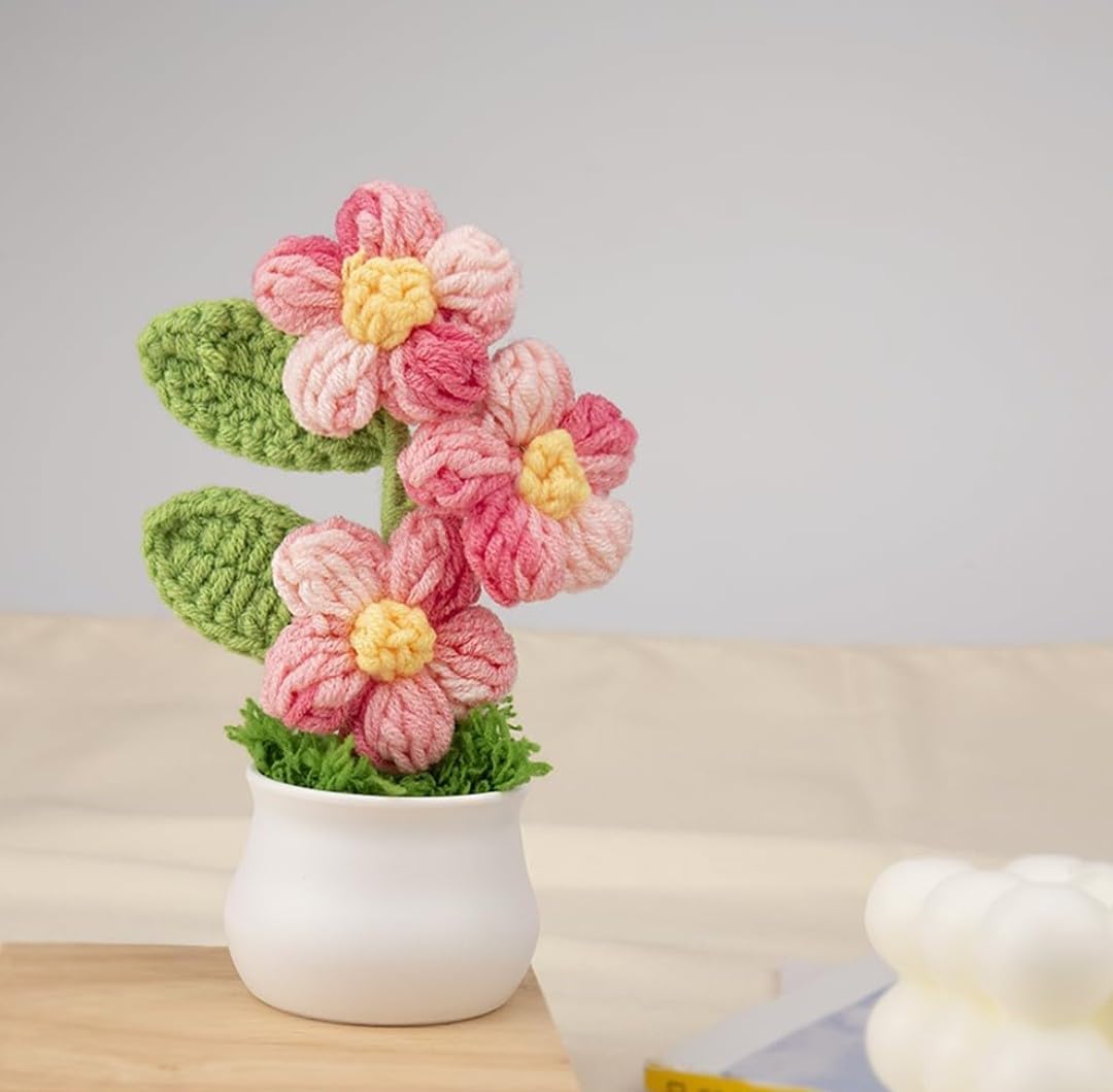 Crochet Flowers Artificial Daisy, Home Decoration, Office - image 1