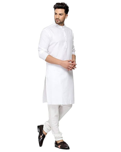 Vasthrlay Men's Cotton Straight Kurta Pyjama Set - PUSHMYCART