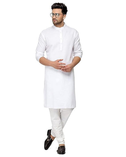 Vasthrlay Men's Cotton Straight Kurta Pyjama Set - PUSHMYCART