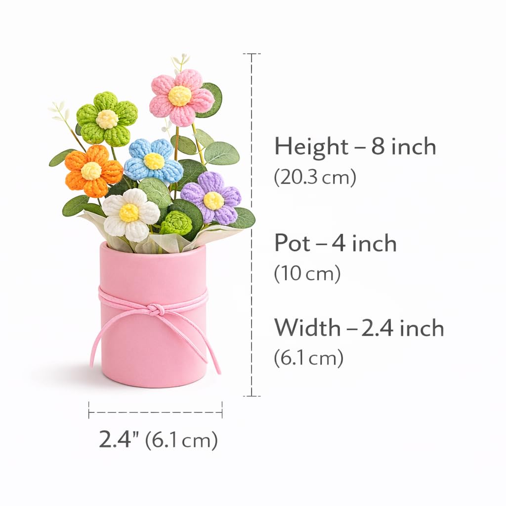 Artificial Crochet Flower Bouquet - image 2