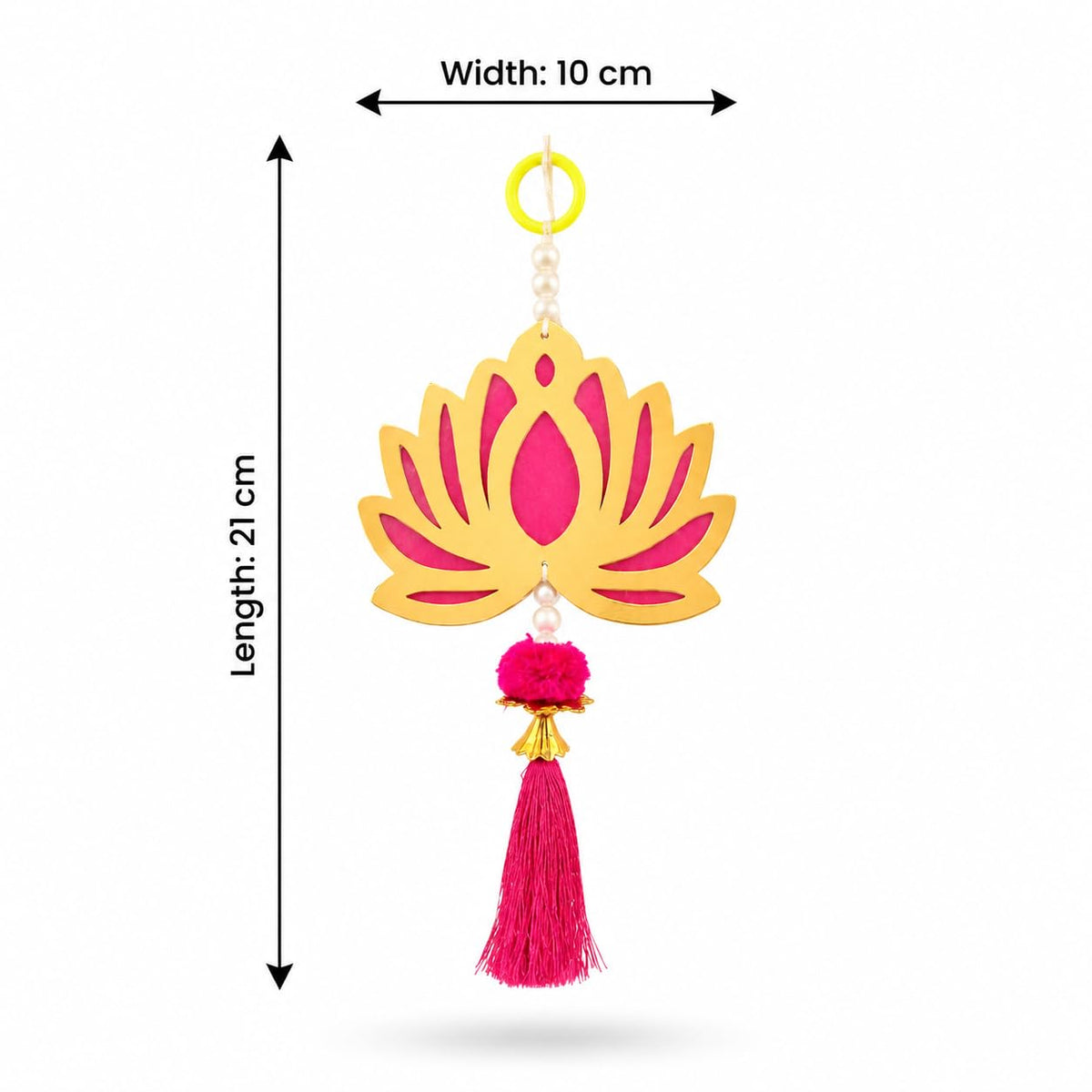 Jeevan Handicraft Pink Tassel Lotus Hanging