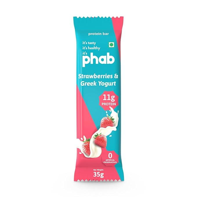 Phab Strawberries | Greek Yogurt Protein Bars