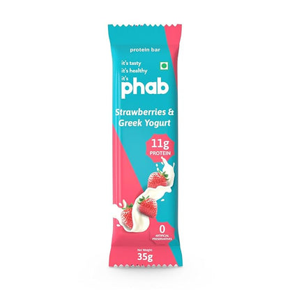 Phab Strawberries | Greek Yogurt Protein Bars