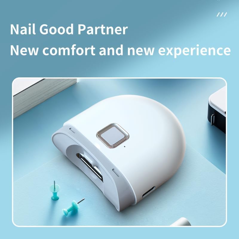 IQS Enterprise Automatic Electric Nail Clipper with LED Light and Nail File USB Rechargeable - image 5