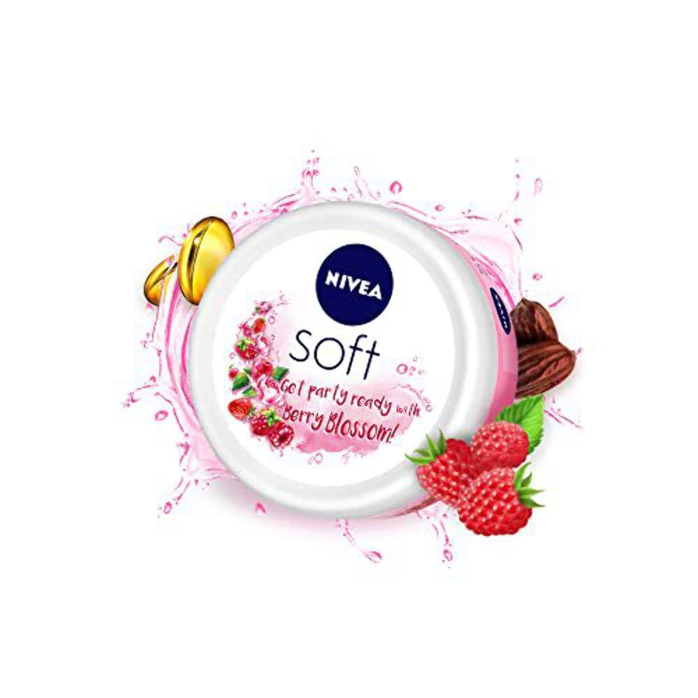 Nivea Soft Light Moisturising Cream Berry Blossom