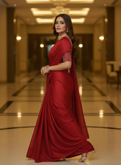 Vasthrlay Ethnic Classic Saree with decorative embroidery design