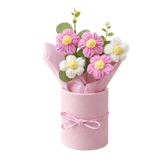 Handmade Pink Crochet Bouquet- Pack of 1 (48 g) - image 1