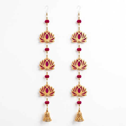 Jeevan Handicraft Jhumki Bell Lotus Hanging Pair 30 Inch